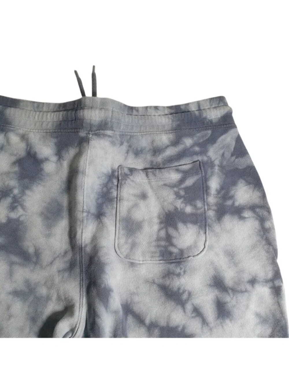Old Navy Men Tie Dye Drawstring Sweat Shorts Soft Cotton Medium Blue Athletic